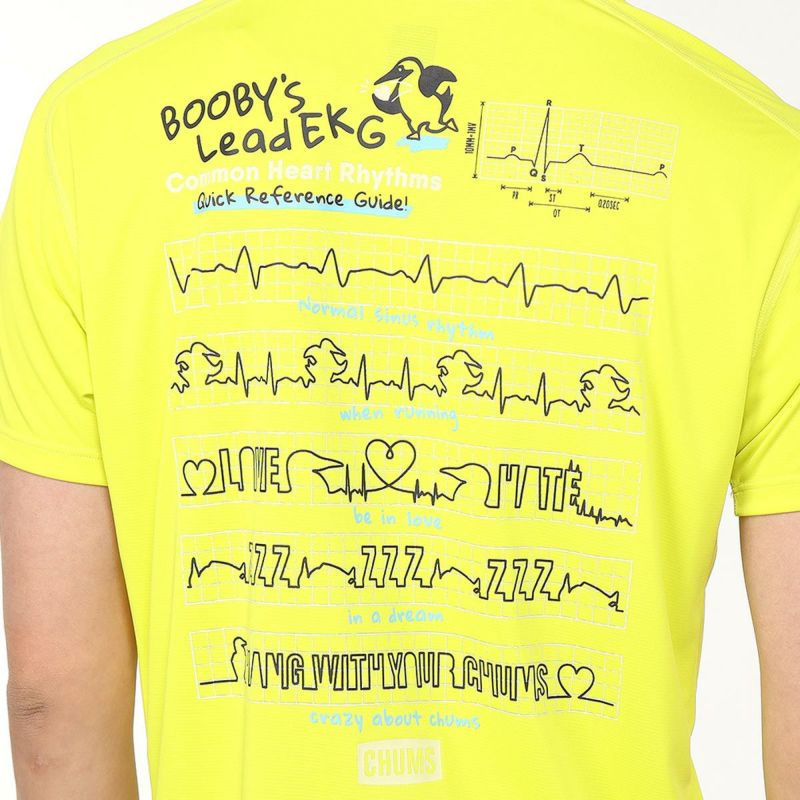 チャムスCHUMSランニングウェア半袖TシャツランニングハートビートTシャツRunningHeartBeatT-ShirtCH11-2496レディース女性25SP春夏