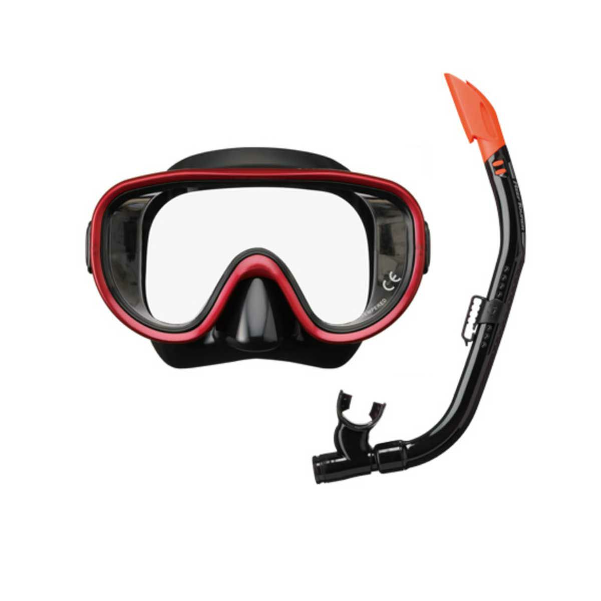 リーフツアラーREEFTOURERシュノーケルスノーケルマスクシュノーケリングセット2点(大人用)RC0110-BKMDRメンズレディースユニセックス