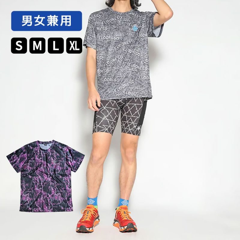 エルドレッソELDORESOランニングウェア半袖TシャツLegeseTeeE1014715メンズレディースユニセックス25SP春夏