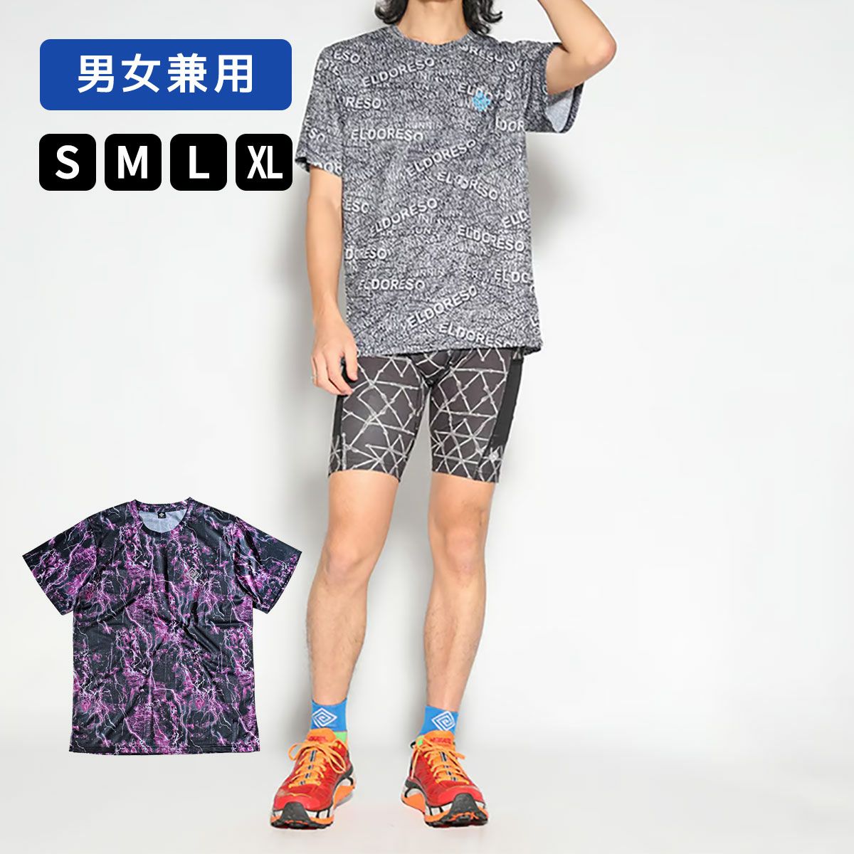 エルドレッソELDORESOランニングウェア半袖TシャツLegeseTeeE1014715メンズレディースユニセックス25SP春夏