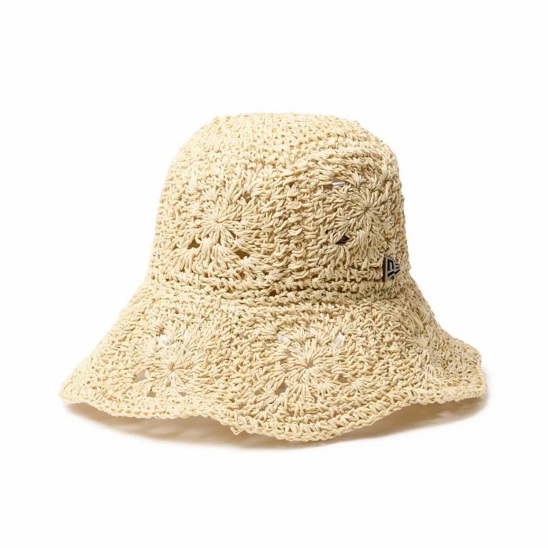 ニューエラNEWERAアウトドアカジュアル帽子ハットアドベンチャーワイドブリムPaperCrochetHatライトベージュ14419295メンズレディースユニセックス25SP春夏