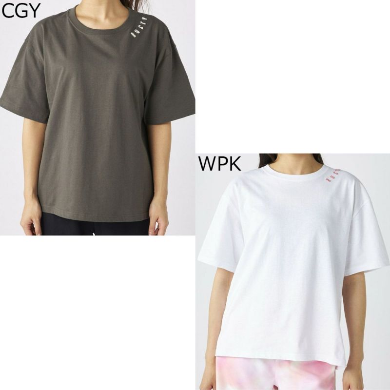ラスティRUSTYサーフィンサーフウェア半袖Tシャツニコちゃん相良刺繍Tシャツ襟ワンポイント925-504レディース女性25SP春夏