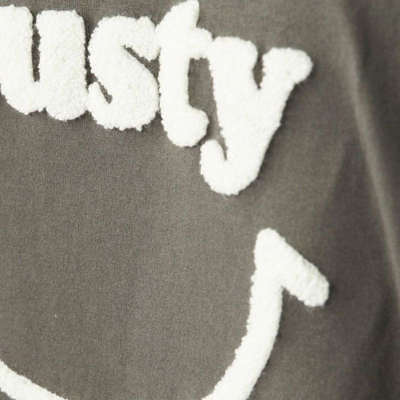 ラスティRUSTYサーフィンサーフウェア半袖Tシャツニコちゃん相良刺繍Tシャツ襟ワンポイント925-504レディース女性25SP春夏