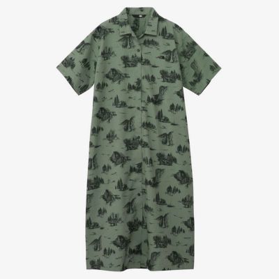 ザ・ノース・フェイスTHENORTHFACEアウトドアカジュアルウェアチュニックワンピースショートスリーブアロハベントシャツワンピースS/SALOHAVENTSHIRTONEPIECENRW22530-YNレディース女性25SS春夏