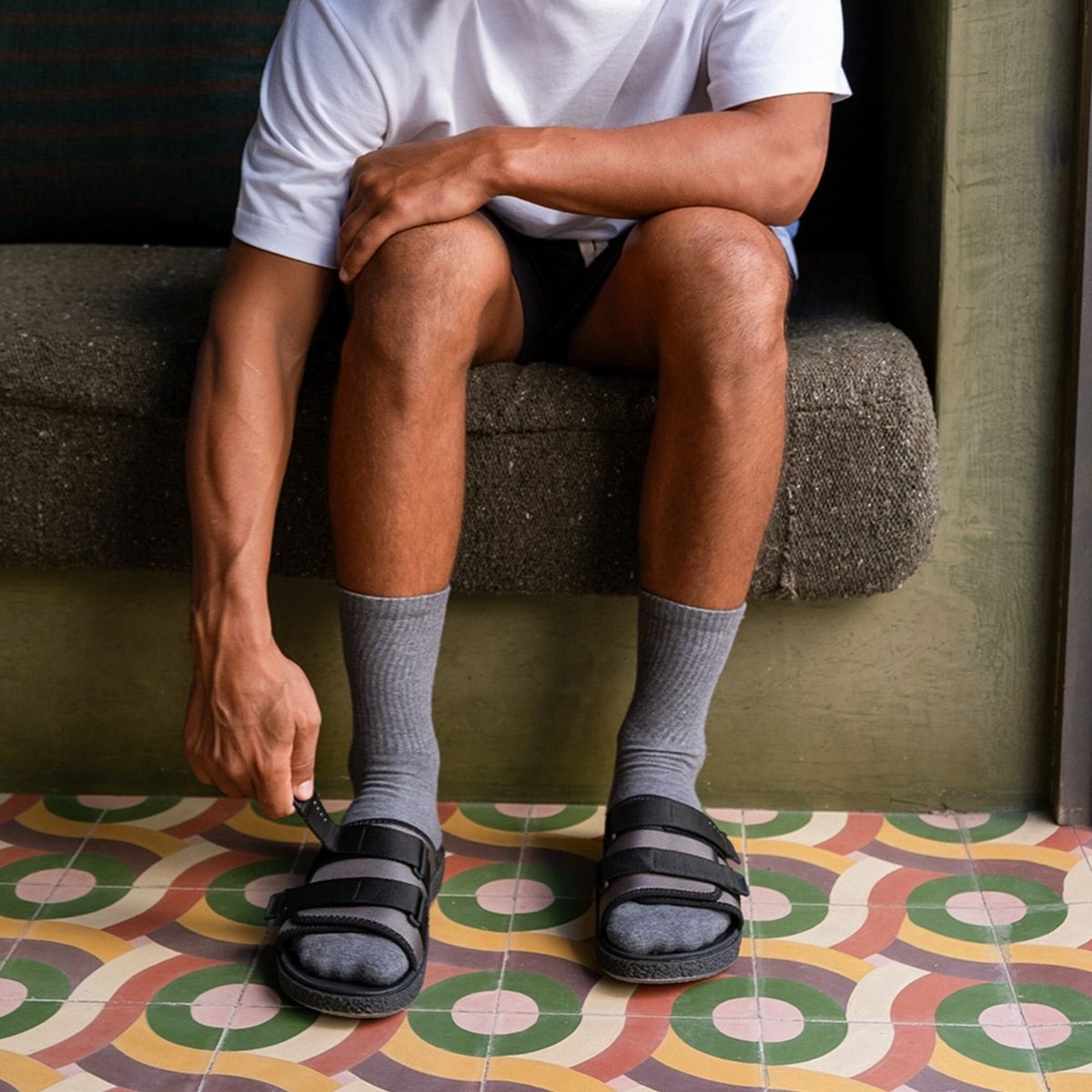 リーフREEFサーフィンサーフスポーツサンダル靴MONTAUKCJ6723-OLBKメンズ男性25SP春夏