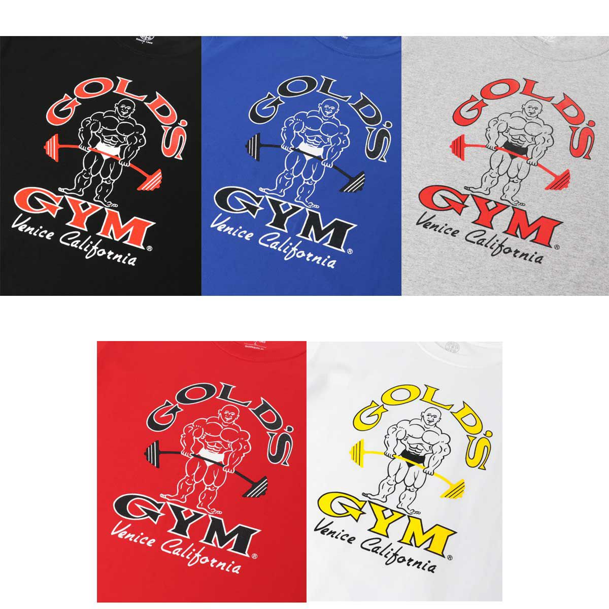 ゴールドジムGOLD'SGYMジムフィットネストレーニングウェア半袖TシャツベーシックTシャツ(ベニスカリフォルニア)G5170メンズ男性