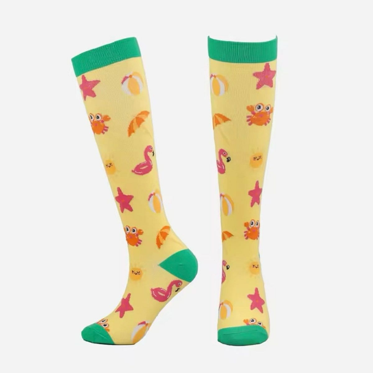 ファンランFanrunnnランニングソックス靴下軽着圧スポーツランニングハイソックスCrabJ15CRAB-J15レディース女性25SP春夏