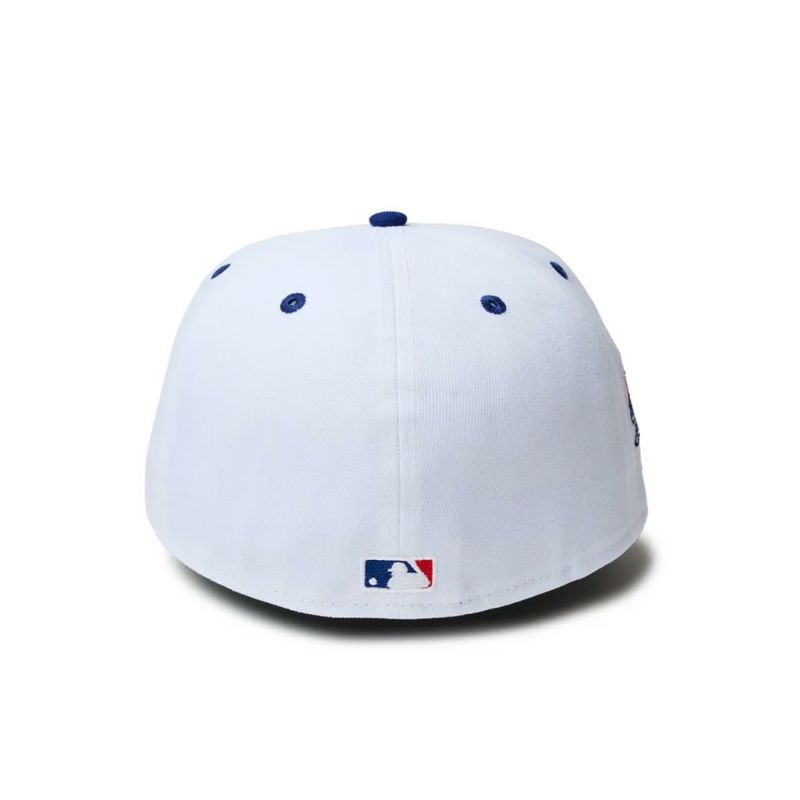 ニューエラNEWERAアウトドアカジュアル帽子キャップ59FIFTYA-FrameDodgersPackロサンゼルスドジャースホワイトダークロイヤルバイザー14388819メンズレディースユニセックス25SP春夏