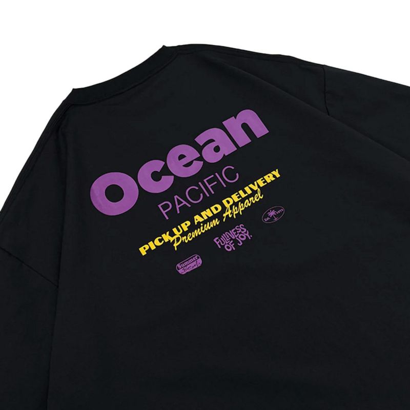 オーシャンパシフィックOCEANPACIFICサーフィンサーフウェア半袖TシャツUVカット水陸両用ピザグラフィックペアテックス半袖Tシャツ515-487メンズ男性25SP春夏