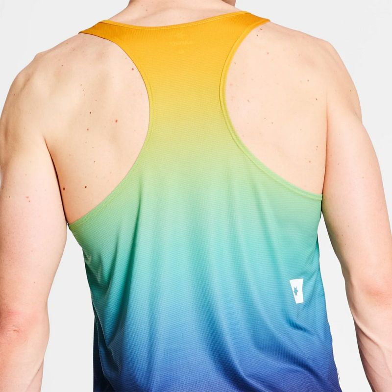 セイスカイSAYSKYランニングウェアノースリーブタンクトップDRIPDYEFLOWSINGLETNMRSI60C1032メンズ男性25SP春夏