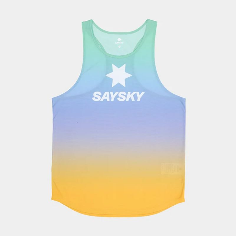 セイスカイSAYSKYランニングウェアノースリーブタンクトップDRIPDYEFLOWSINGLETNMRSI60C1033メンズ男性25SP春夏