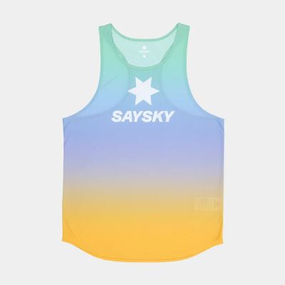 セイスカイSAYSKYランニングウェアノースリーブタンクトップDRIPDYEFLOWSINGLETNMRSI60C1033メンズ男性25SP春夏