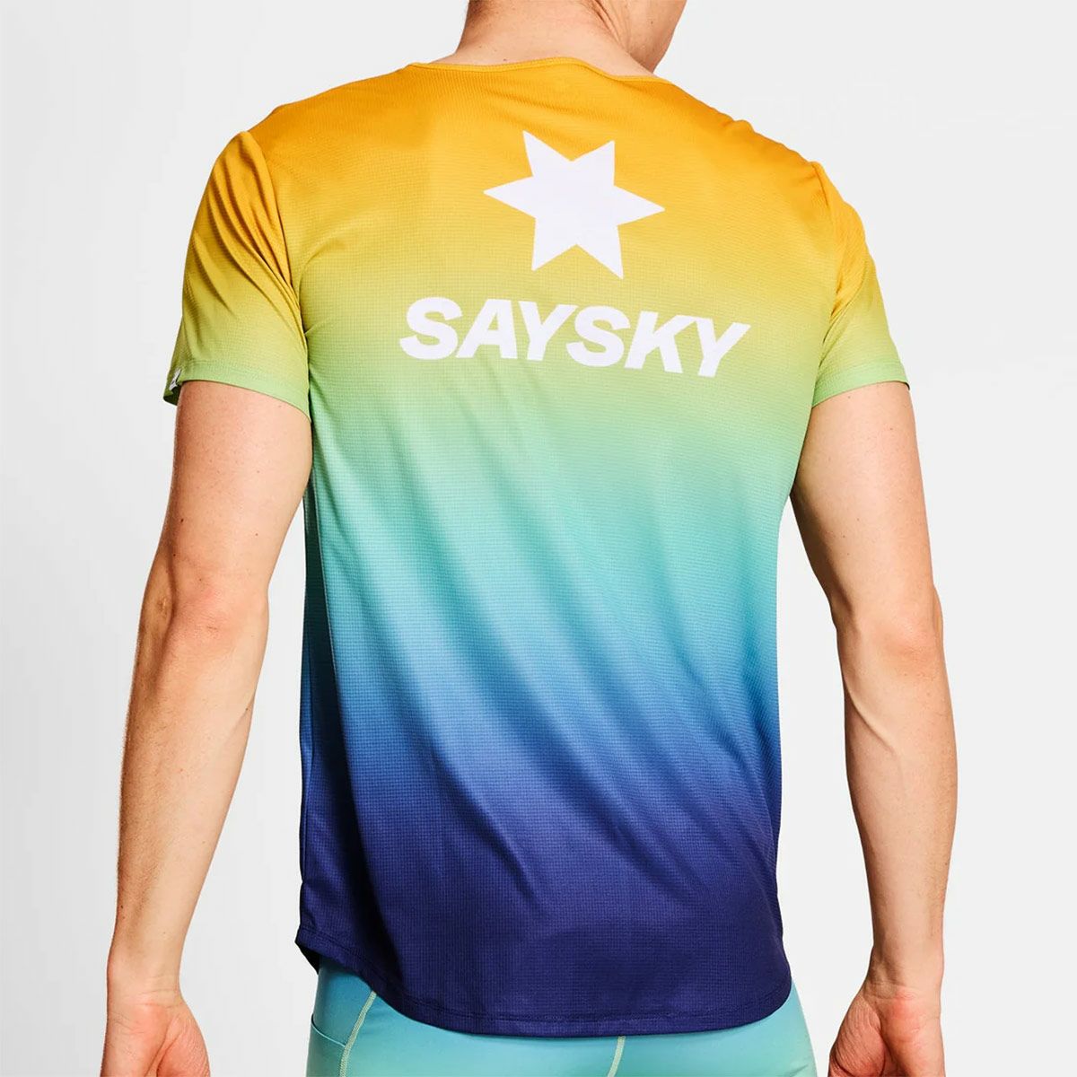 セイスカイSAYSKYランニングウェア半袖TシャツDRIPDYEFLOWT-SHIRTNMRSS60C1032メンズ男性25SP春夏