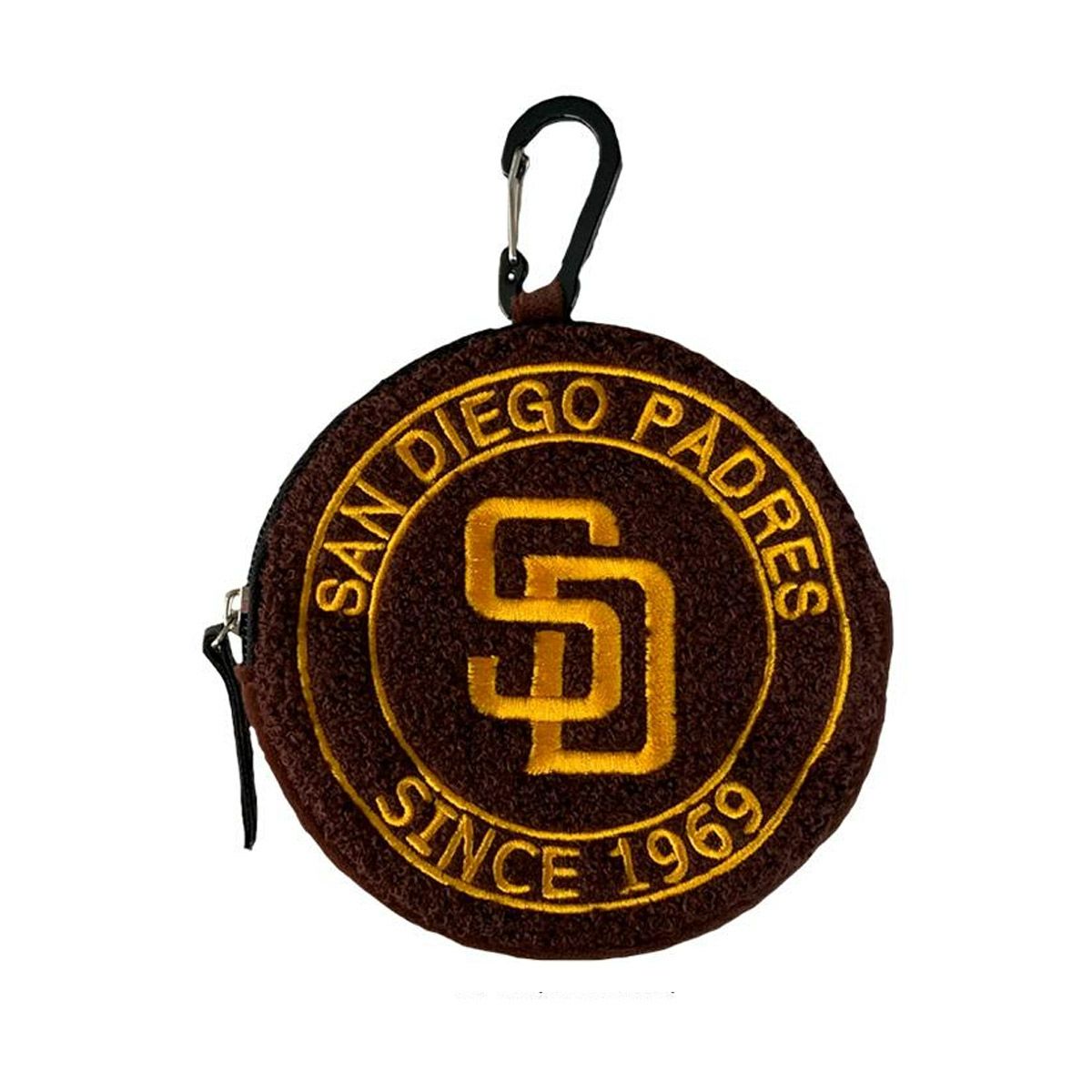 イーカムE-COMベースボール野球ソフトボールアクセサリーMLBサークルロゴポーチカラビナ付きサンディエゴパドレスSD-PCH15メンズレディースユニセックス25SP春夏