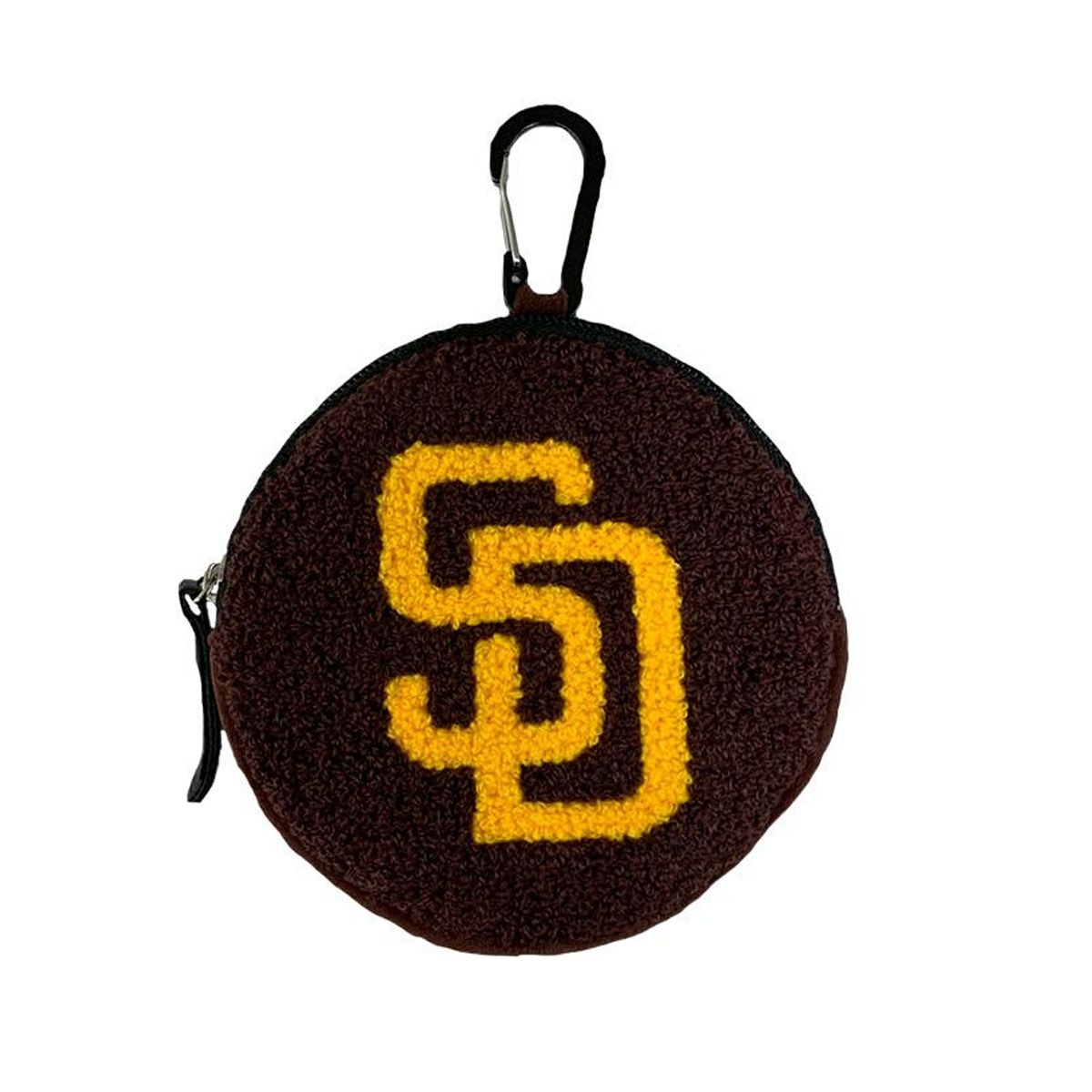 イーカムE-COMベースボール野球ソフトボールアクセサリーMLBサークルロゴポーチカラビナ付きサンディエゴパドレスSD-PCH16メンズレディースユニセックス25SP春夏