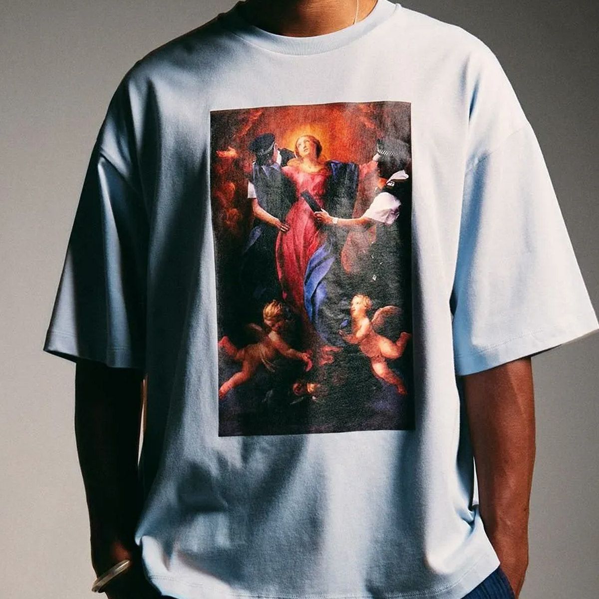 タイトブースTIGHTBOOTHスケボースケートボードウェア半袖TシャツポリスチェックアップPOLICECHECKUPS/ST-SHIRTSS25-T07メンズ男性25SP春夏