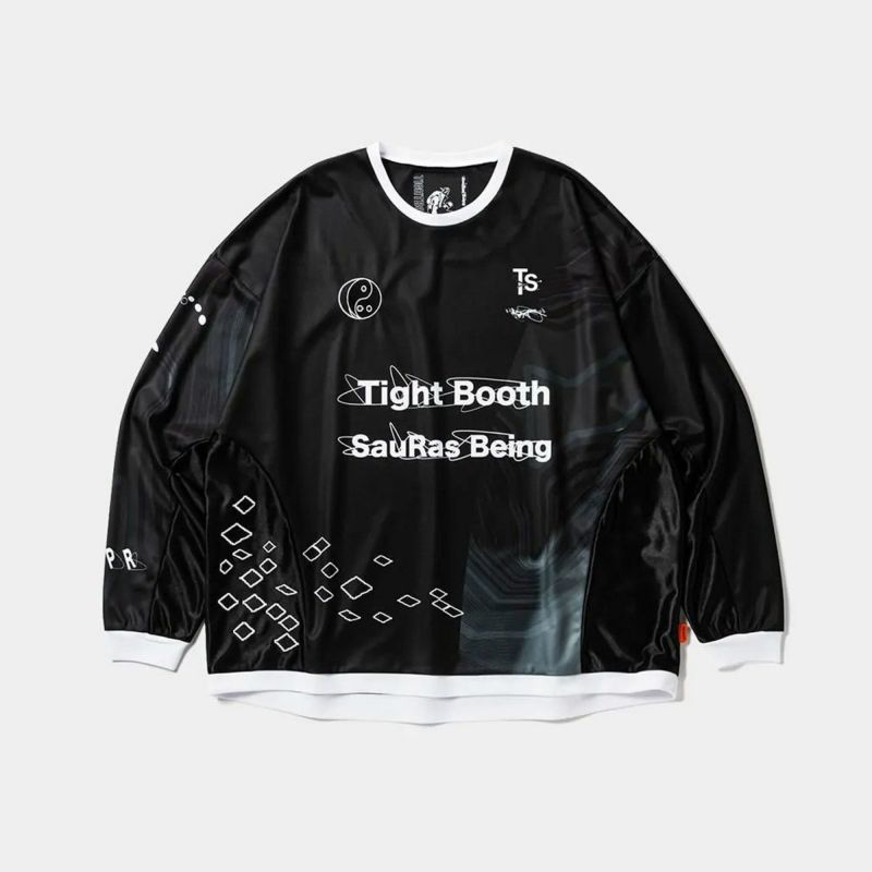 タイトブースTIGHTBOOTHスケボースケートボードウェア長袖TシャツロンTタイトブース×ソーラスビーイングL/SサッカージャージTIGHTBOOTH×SauRasBeingL/SSOCCERJERSEYSS25-SRB03メンズ男性25SP春夏