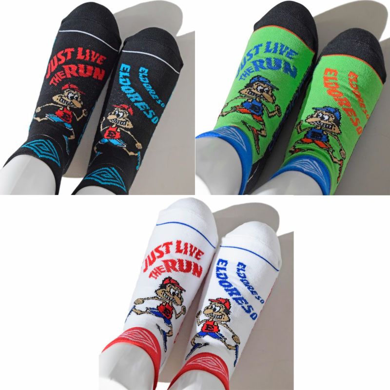 新品未使用　完売品　エルドレッソ　メンズ ソックス 2セット エルドレッソ ELDORESO ランニング ソックス 靴下 Just Sox