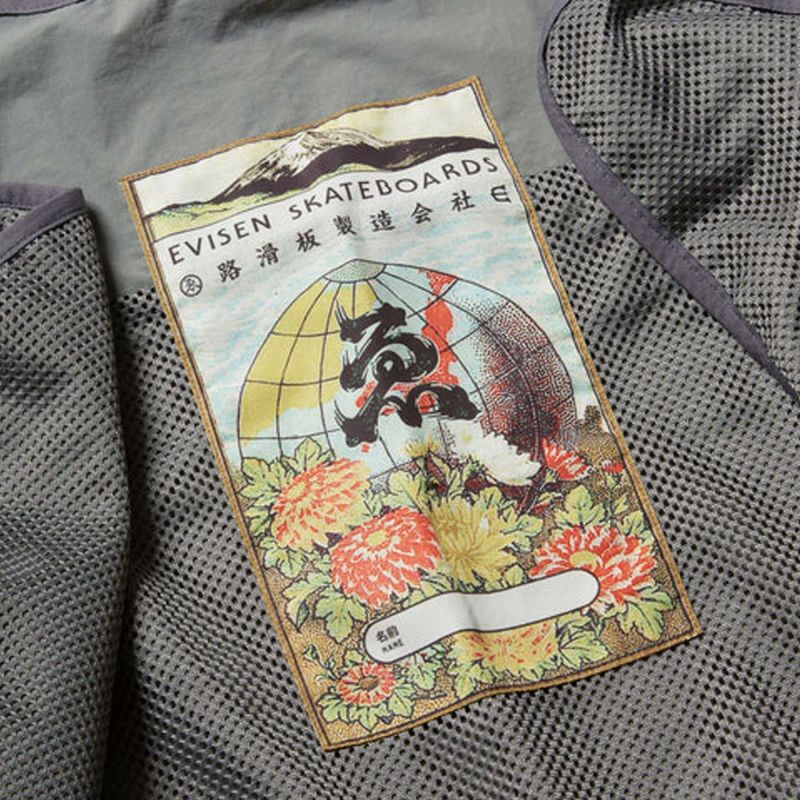 エビセンEVISENスケボースケートボードウェアベストバトルフィッシュベストBATTLEPHISHVEST25SS-JK05メンズ男性25SP春夏