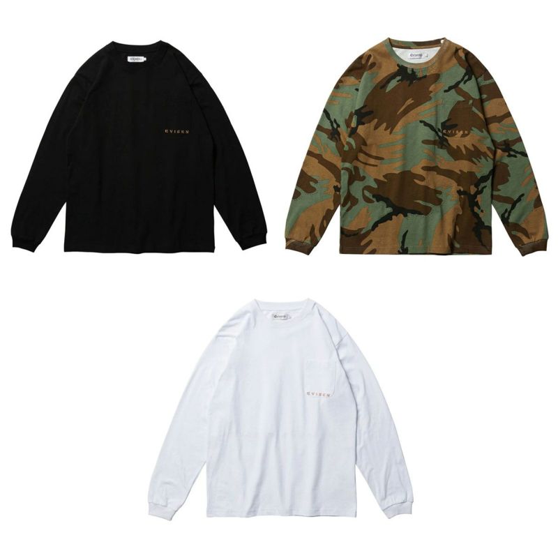エビセンEVISENスケボースケートボードウェア長袖TシャツロンTエターナルフレンズETERNALFRIENDSLSTEE25SS-T08メンズ男性25SP春夏