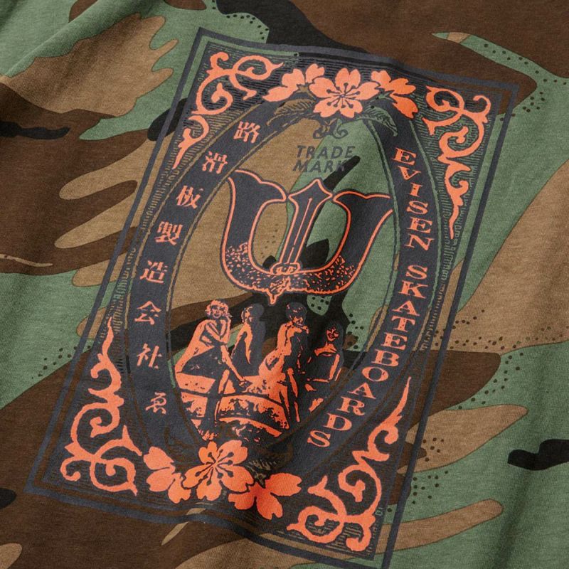 エビセンEVISENスケボースケートボードウェア半袖TシャツクラブマッチCLUBMATCHTEE25SS-T06メンズ男性25SP春夏