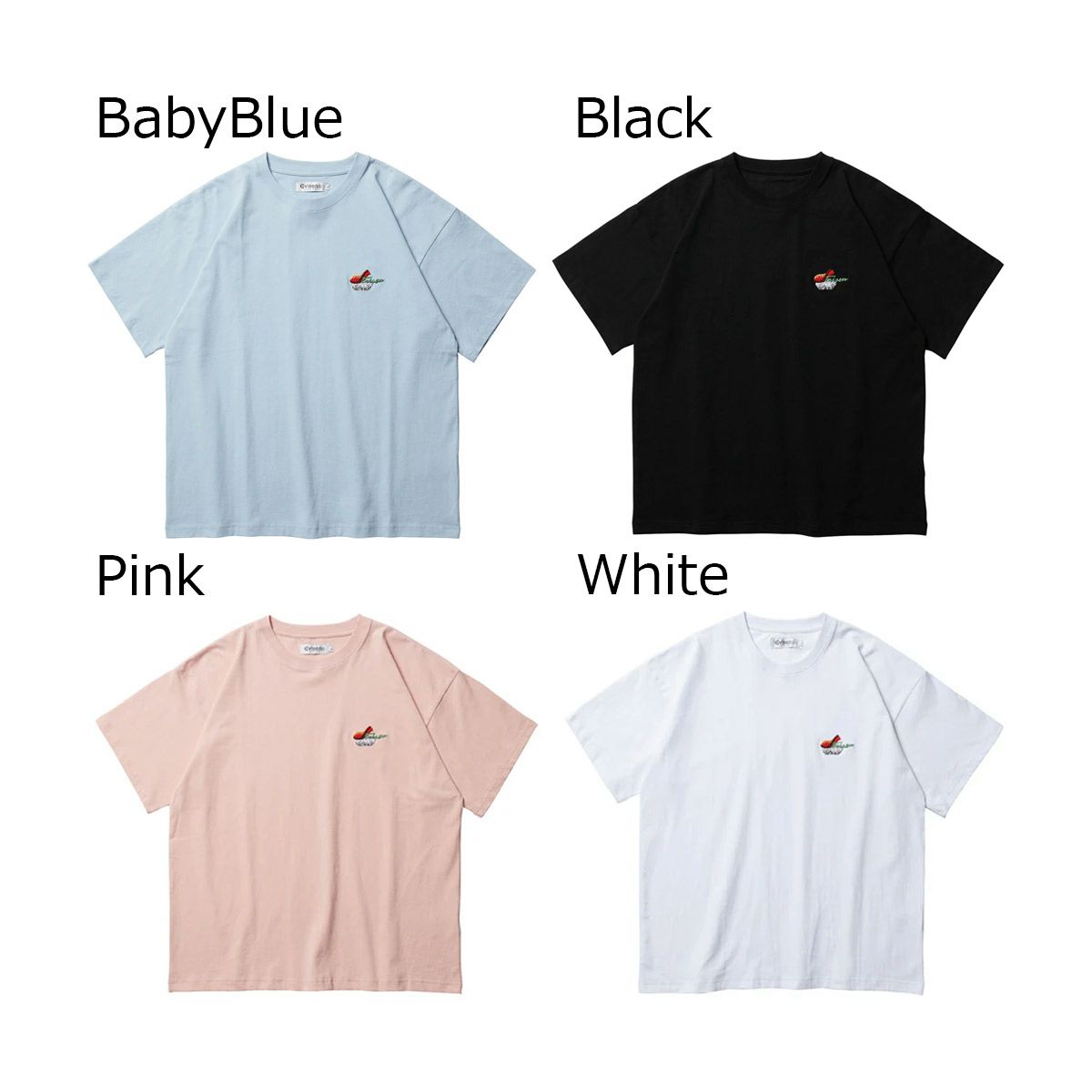 エビセンEVISENスケボースケートボードウェア半袖TシャツスシSUSHITEEV225SS-T10メンズ男性25SP春夏