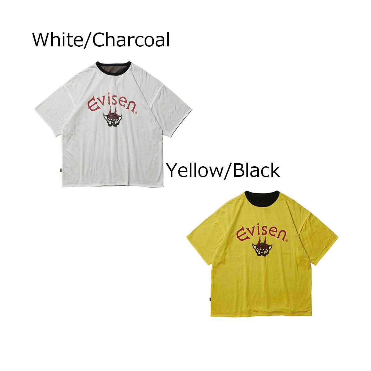 エビセンEVISENスケボースケートボードウェア半袖TシャツコトラリバーシブルKOTORAREVERSIBLETEE25SS-T01メンズ男性25SP春夏