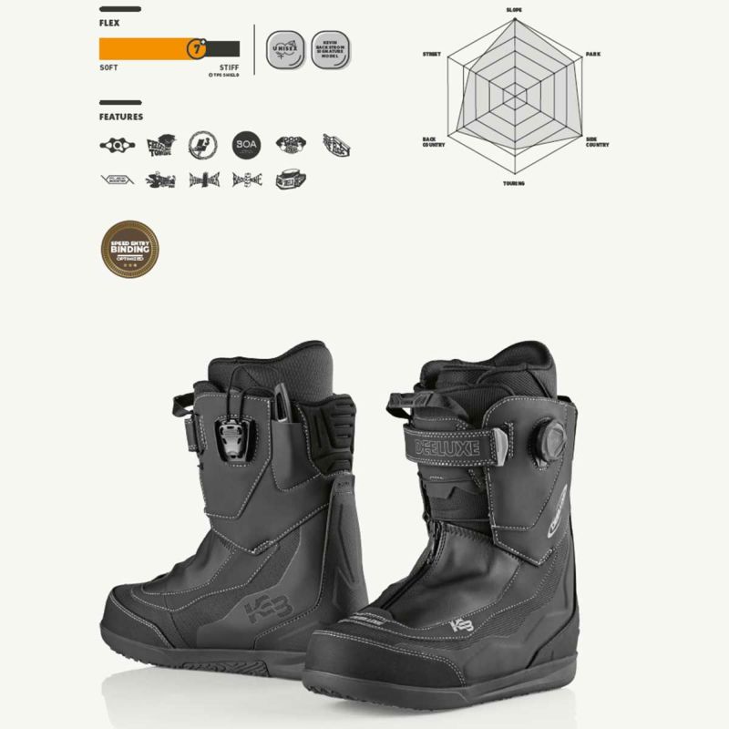 ディーラックスDEELUXEスノボースノボスノーボードブーツAERISS3572535-100025-26