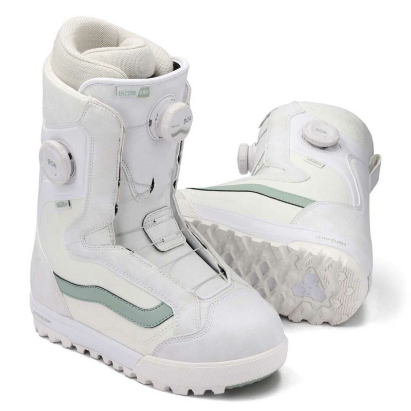 Vans BOA スノーボードブーツ ホワイト/グレー/ベージュ Vans Encore Pro Snowboard Boots - Women's 2026 | evo
