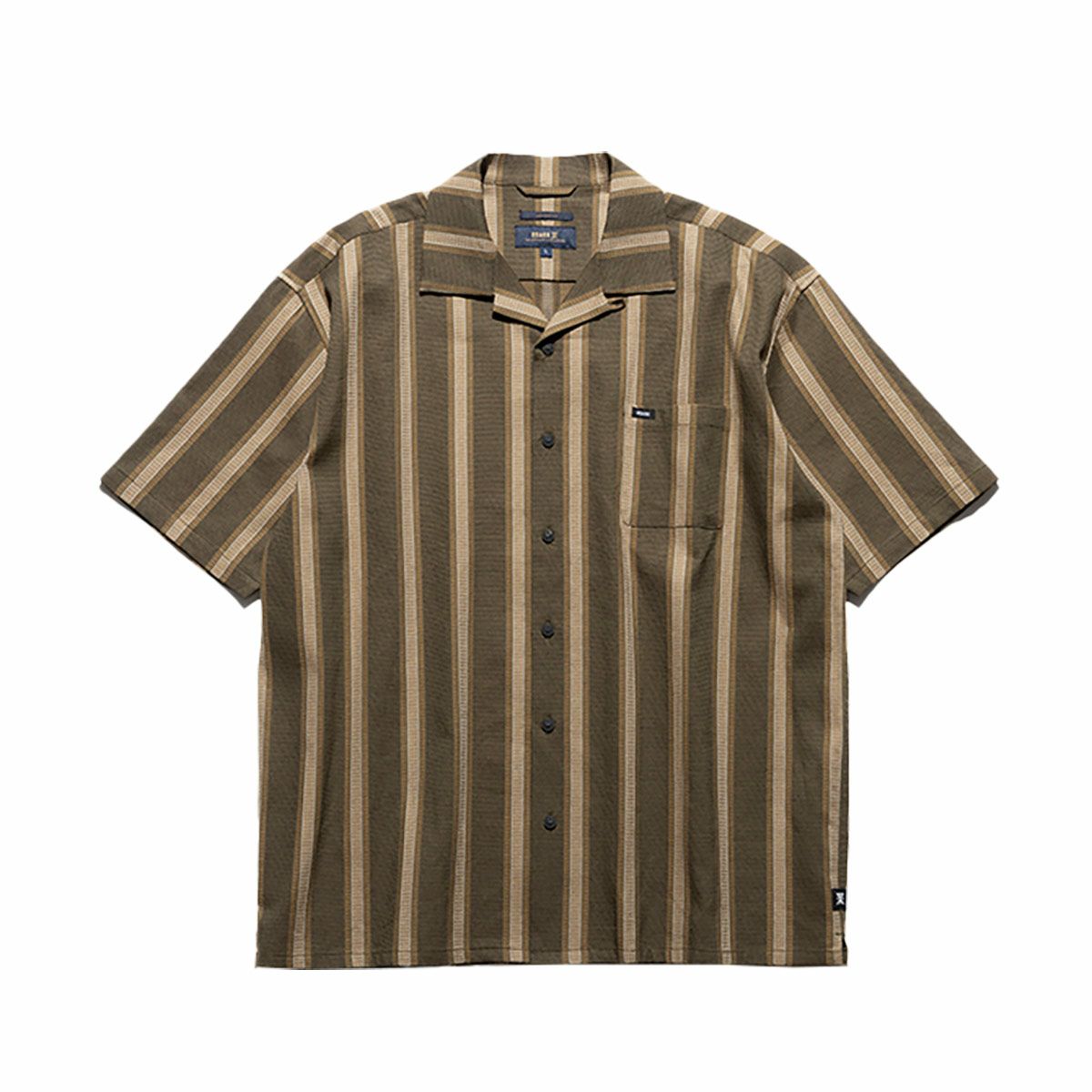 ロアークリバイバルROARKREVIVALサーフィンサーフウェア半袖シャツVERTICALSTRIPEJACQUARDSSRWJ1125メンズ男性25SU春夏