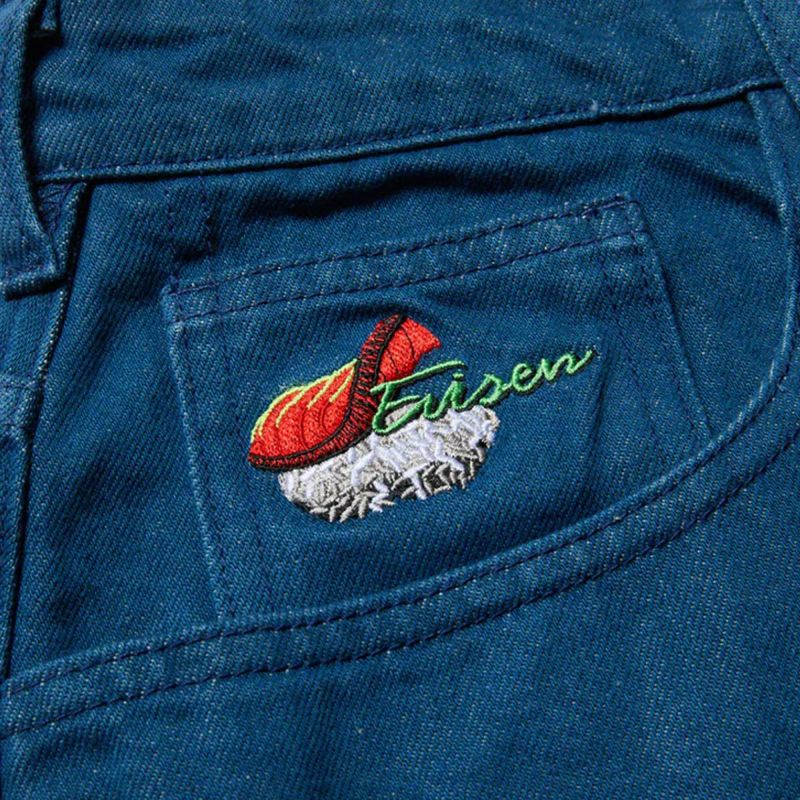 エビセンEVISENスケボースケートボードウェアボトムスショートハーフパンツ短パンスシデニムSUSHIDENIMSHORTS25SU-B02メンズ男性25SP春夏