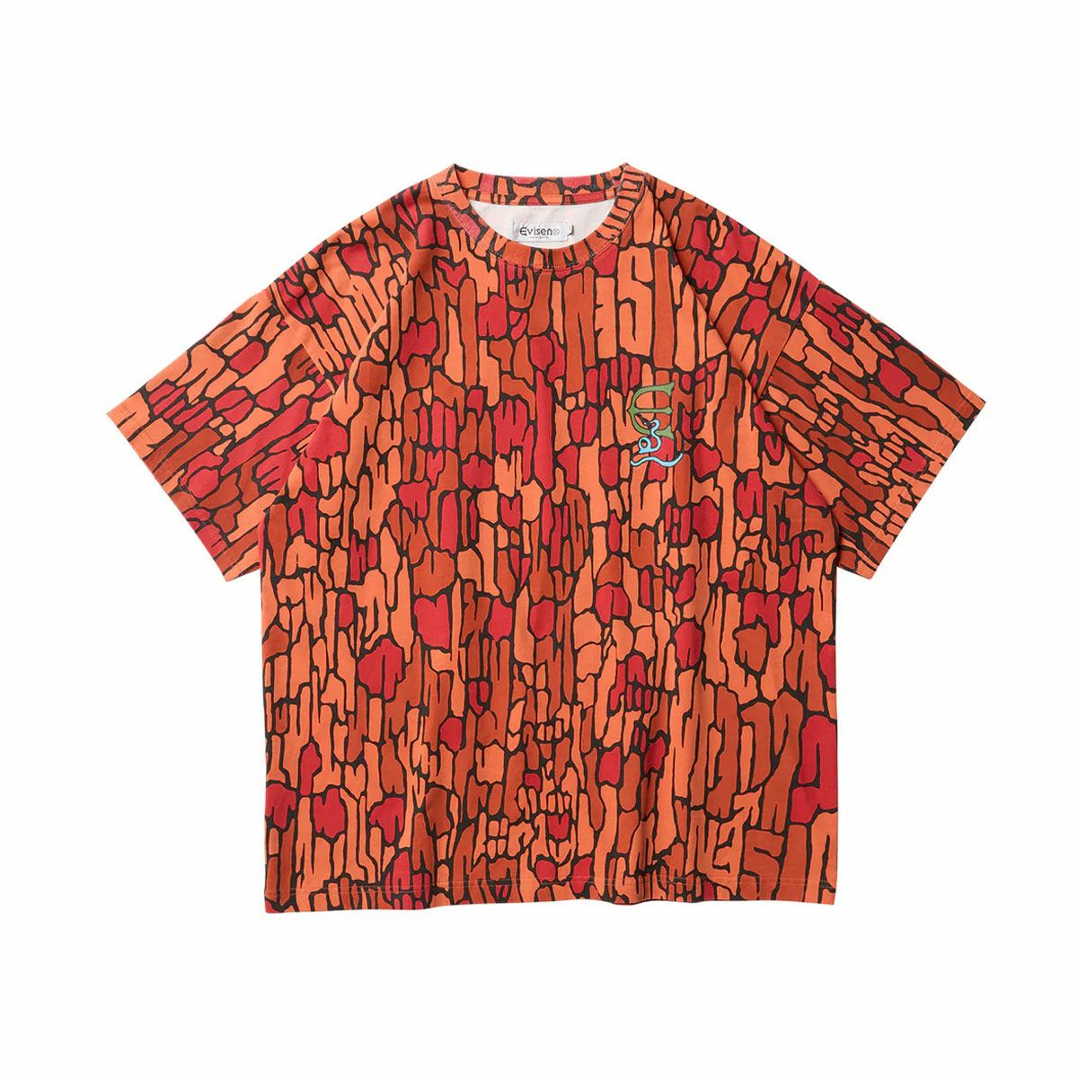 エビセンEVISENスケボースケートボードウェア半袖Tシャツオーバーランド2.5ティーOVERLAND2.5TEE25SU-T06メンズ男性25SP春夏