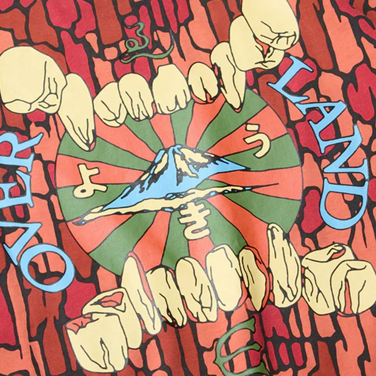 エビセンEVISENスケボースケートボードウェア半袖Tシャツオーバーランド2.5ティーOVERLAND2.5TEE25SU-T06メンズ男性25SP春夏