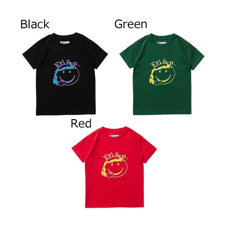 エビセンEVISENスケボースケートボードウェア半袖Tシャツワン-アップキッズティーONE-UPKIDSTEE25SU-T09ジュニアキッズ子ども男の子女の子25SP春夏