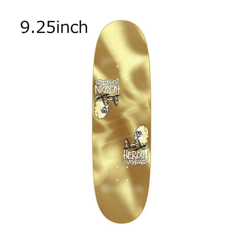 ヘロインHEROINスケボースケートボードデッキ板SymmetricalEggGold9.2506-01-0676