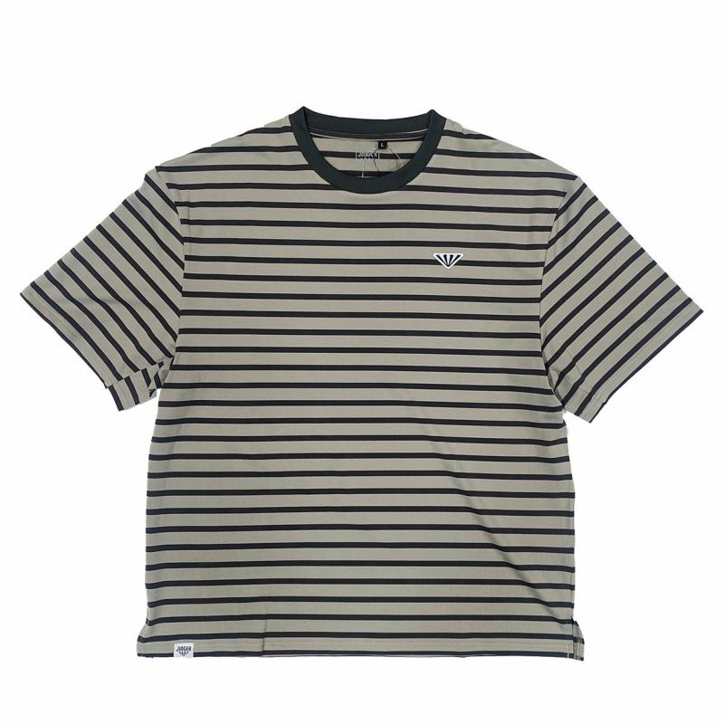 ジンガーJINGERランニングウェア半袖TシャツランニングボーダーTシャツJ-1044-GRYメンズレディースユニセックス25SU春夏