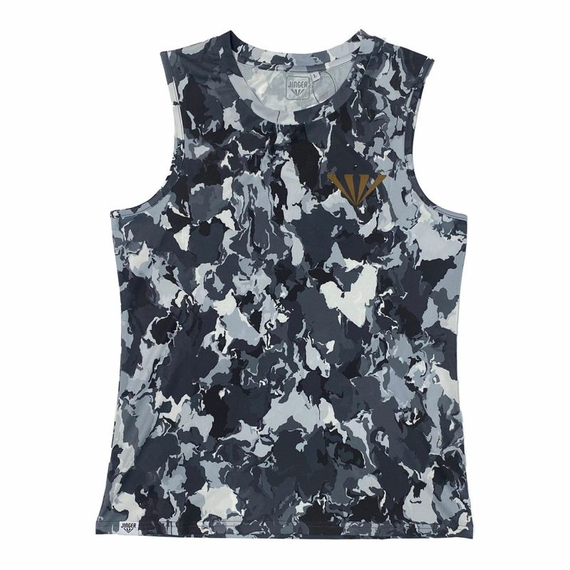 ジンガーJINGERランニングウェアノースリーブタンクトップウィメンズノースリーブシャツJF-6022-GRYレディース女性25SU春夏