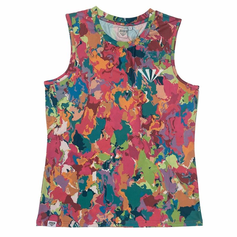 JINGER タンクトップ＆スカート　セット　 Lサイズ　美品 ジンガー JINGER ランニング ウェア ノースリーブ タンクトップ