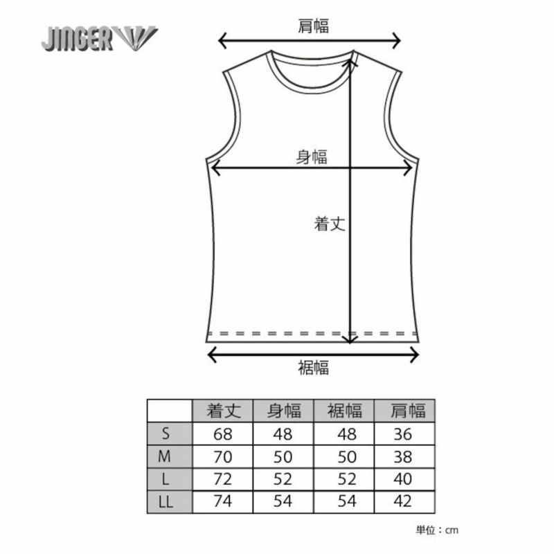 ジンガーJINGERランニングウェアノースリーブタンクトップノースリーブシャツJM-6022-GRYメンズ男性25SU春夏