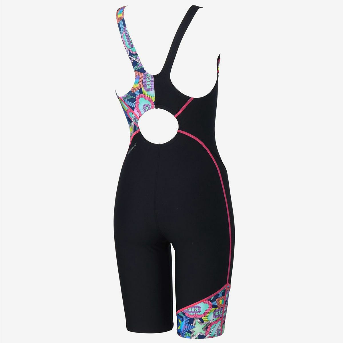 スピードSPEEDOスイムフィットネス競泳水着スパークリングブーンターンズパズルミニオープンバックニースキンSparklingBoomTurnSPuzzleM/OKneeskinSTW12557-PNレディース女性25S2秋冬