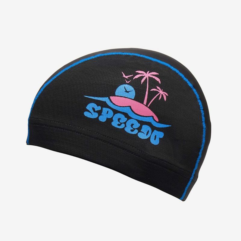 スピードSPEEDOスイムフィットネス競泳キャップサンセットメッシュキャップSunsetMeshCapSE12555-BL