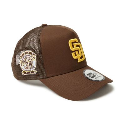 ニューエラNEWERAアウトドアカジュアル帽子キャップ9FORTYA-FrameトラッカーMLBSidePatchサンディエゴパドレス14388605メンズレディースユニセックス25SP春夏