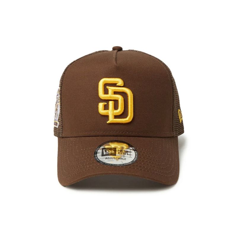 ニューエラNEWERAアウトドアカジュアル帽子キャップ9FORTYA-FrameトラッカーMLBSidePatchサンディエゴパドレス14388605メンズレディースユニセックス25SP春夏