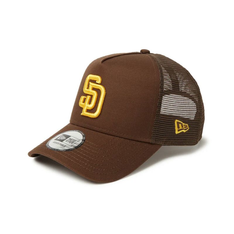 ニューエラNEWERAアウトドアカジュアル帽子キャップ9FORTYA-FrameトラッカーMLBSidePatchサンディエゴパドレス14388605メンズレディースユニセックス25SP春夏