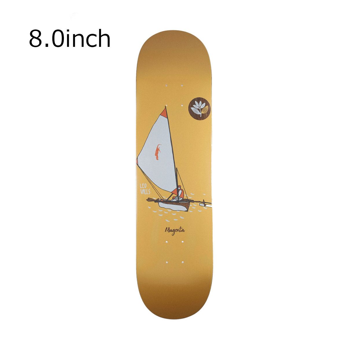 マジェンタMAGENTAスケボースケートボードデッキ板LEOVALLSNAUTICSERIES8.017411M060254