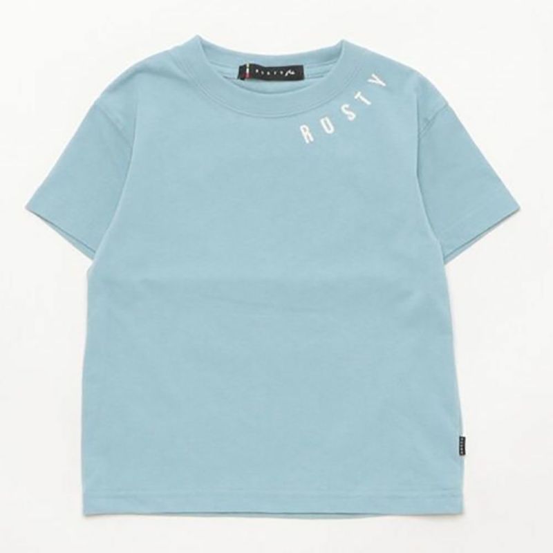 ラスティRUSTYサーフィンサーフウェア半袖Tシャツバックニコちゃん相良刺繍半袖Tシャツ965-505ジュニアキッズ子ども男の子女の子25SP春夏