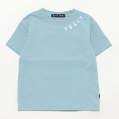 ラスティRUSTYサーフィンサーフウェア半袖Tシャツバックニコちゃん相良刺繍半袖Tシャツ965-505ジュニアキッズ子ども男の子女の子25SP春夏