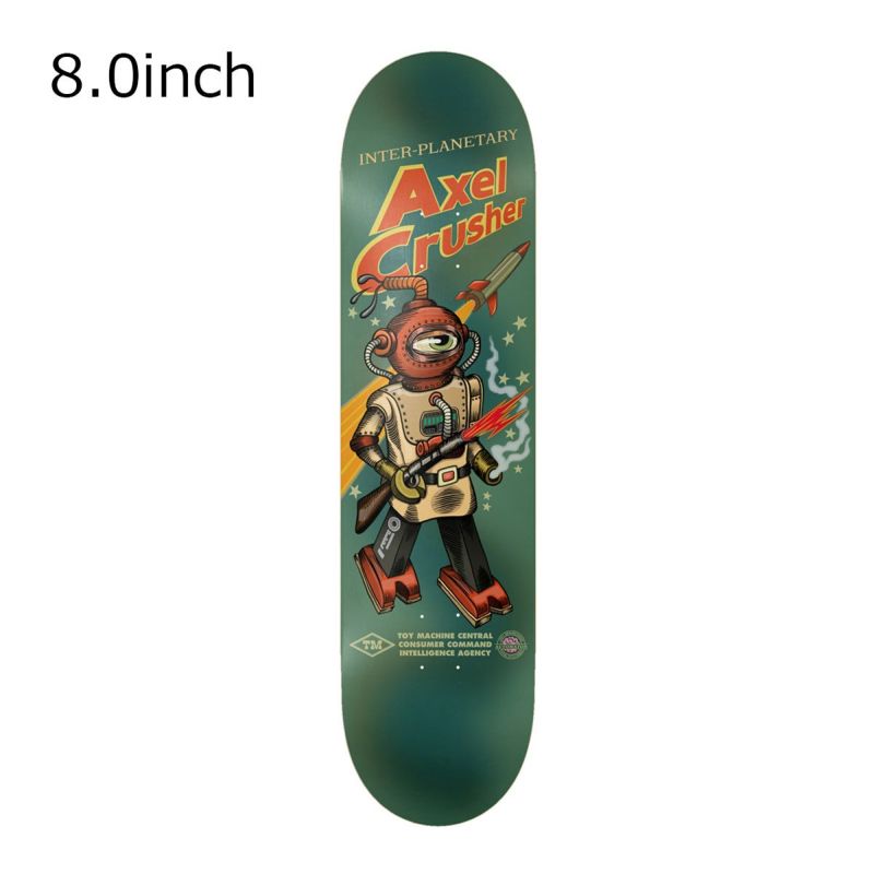 トイマシーンTOYMACHINEスケボースケートボードデッキ板AXELROBOT8.0BRDTMAC44