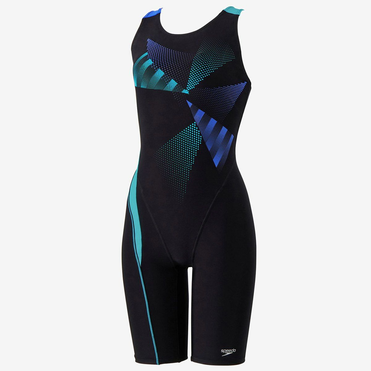 スピードSPEEDOスイムフィットネス競泳水着トライアングルルースンニースキンTriangleLoosenKneeskinSFW12569-BLレディース女性25S2秋冬