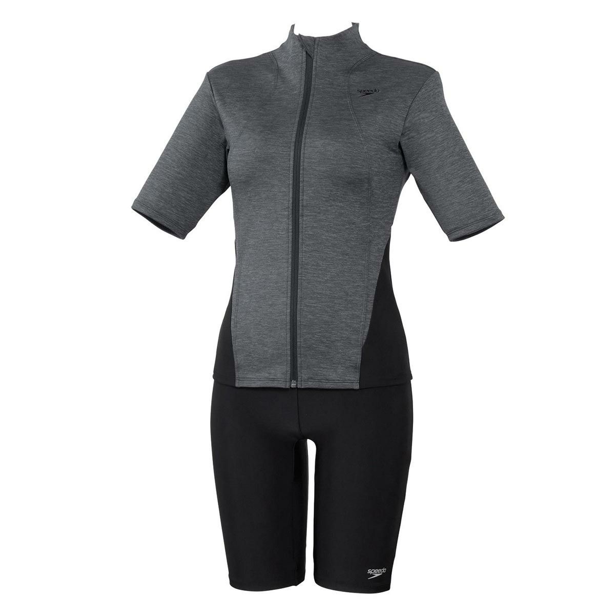 スピードSPEEDOスイムフィットネス競泳水着ショートスリーブウェイビーセパShortSleeveWavySepaSFW32565-KXレディース女性25S2秋冬